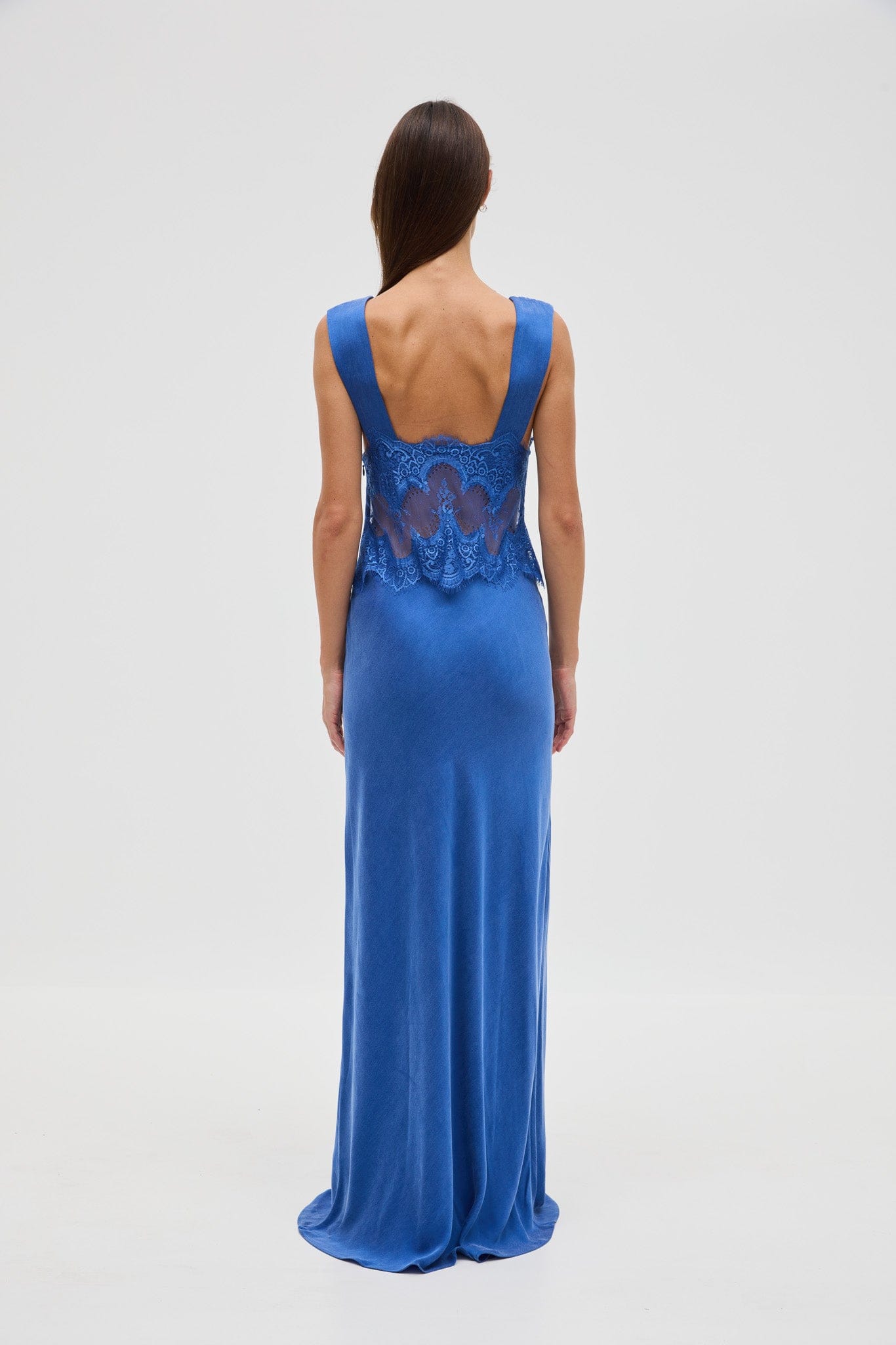 three floor blue lace dress THREE FLOOR
