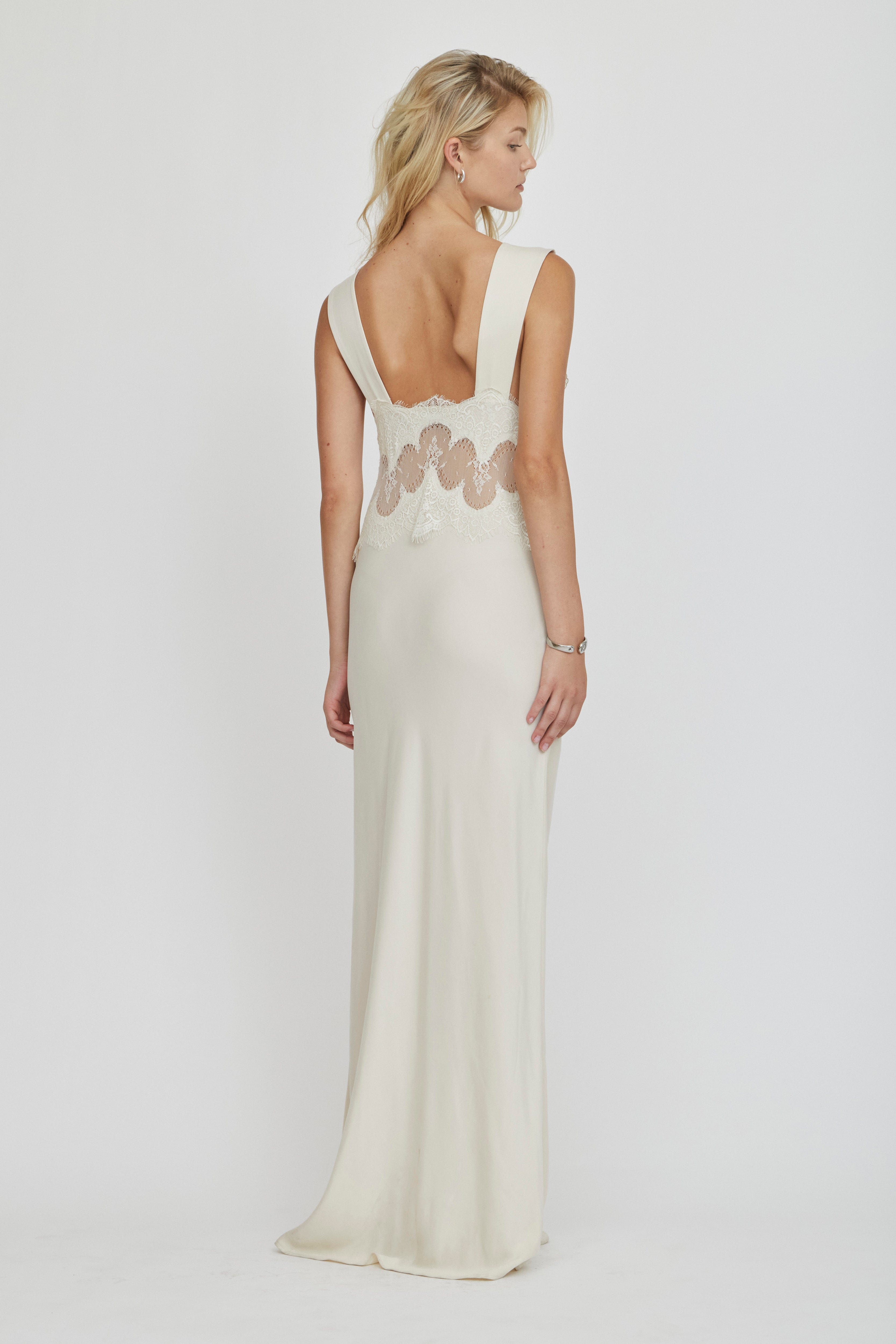 VISIONS LACE FLOOR LENGTH DRESS | BUTTERCREAM | THIRD FORM | Women's Australian Fashion THIRD FORM - International VISIONS LACE FLOOR LENGTH DRESS | BUTTERCREAM | THIRD FORM | Women's Australian Fashion THIRD FORM - International