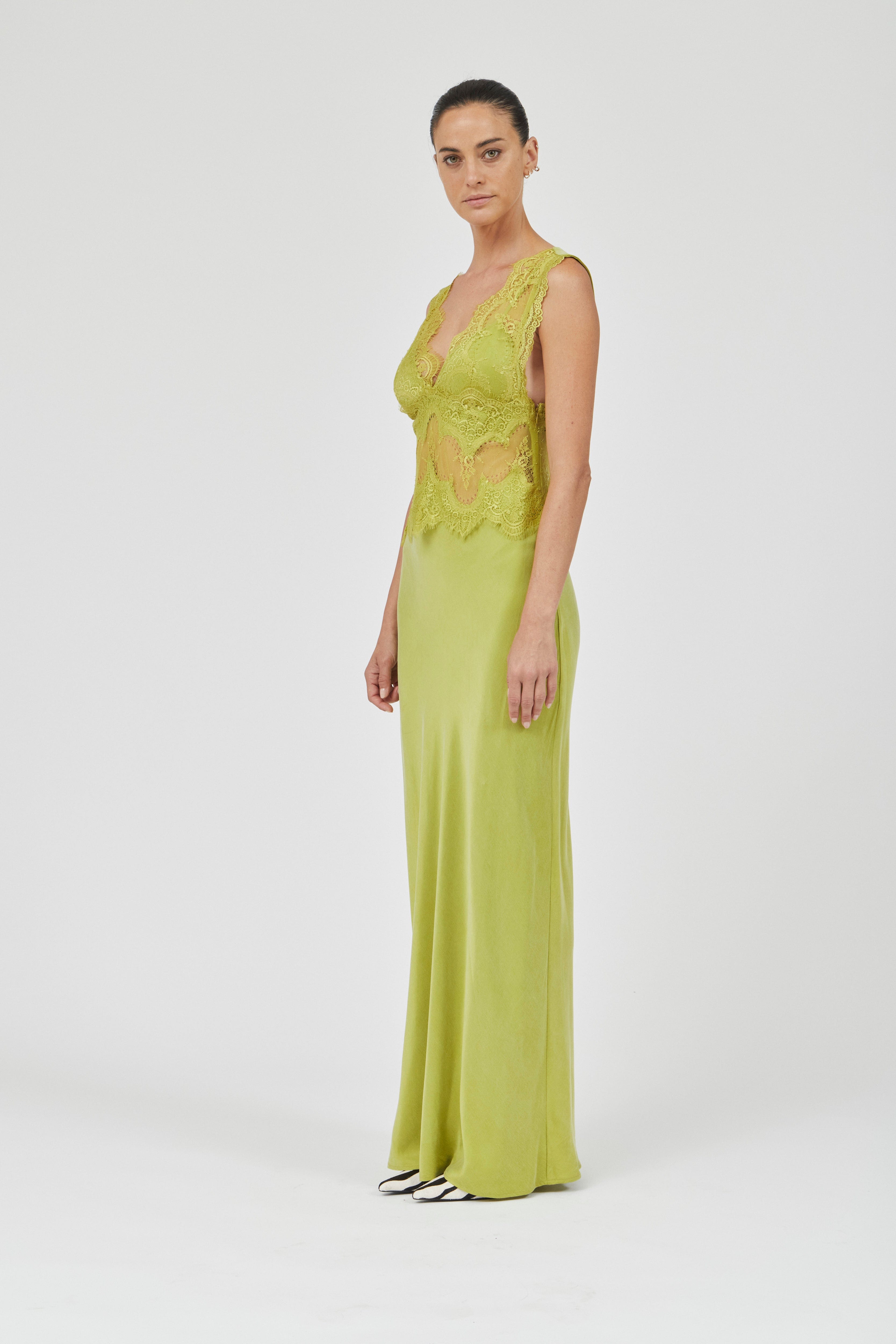 third form exclusive visions lace-trimmed midi dress Visions Lace THIRD FORM