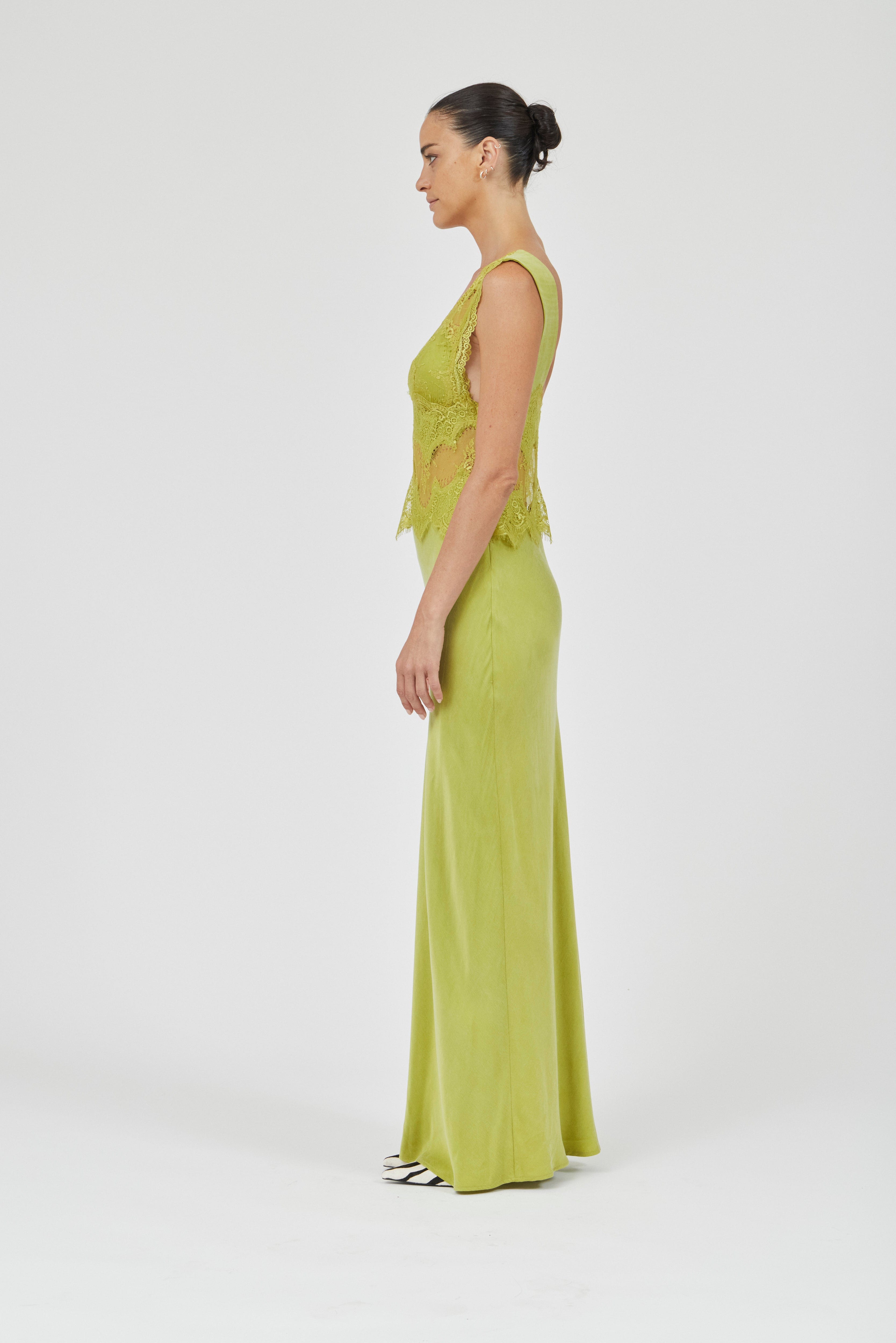 VISIONS LACE FLOOR LENGTH DRESS | FIG | THIRD FORM | Women's Australian Fashion THIRD FORM - International VISIONS LACE FLOOR LENGTH DRESS | FIG | THIRD FORM | Women's Australian Fashion THIRD FORM - International