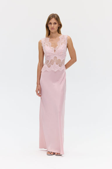 THIRD FORM VISIONS LACE FLOOR LENGTH DRESS | ROSÉ
