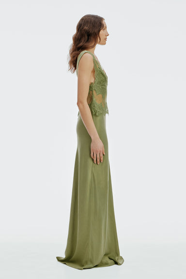 third form green lace dress VISIONS LACE FRILL DRESS | SAGE | THIRD FORM | Women's Australian Fashion THIRD FORM