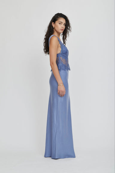 THIRD FORM VISIONS LACE FLOOR LENGTH DRESS | SLATE