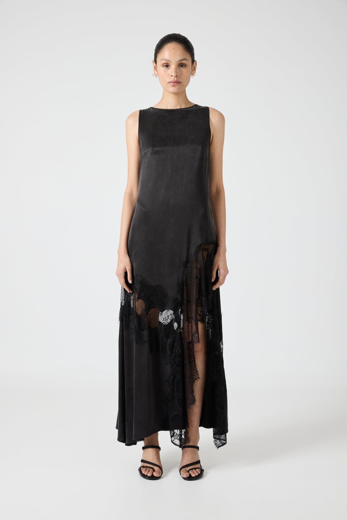 【週末値下げ】SHEER AIRY DRESS VISIONS LACE FRILL DRESS | EBONY | THIRD FORM | Women's Australian