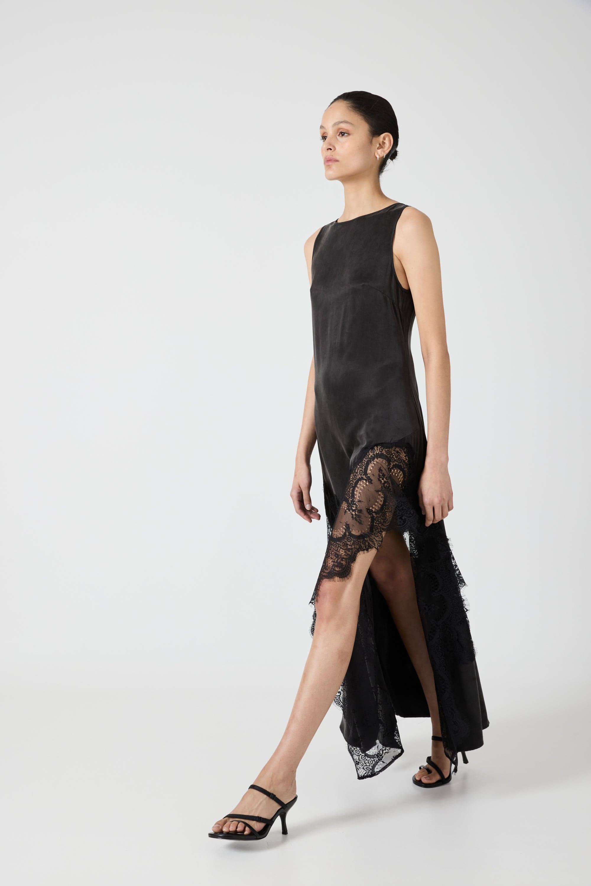 VISIONS LACE FRILL DRESS | EBONY | THIRD FORM | Women's Australian Fashion THIRD FORM - International VISIONS LACE FRILL DRESS | EBONY | THIRD FORM | Women's Australian Fashion THIRD FORM - International