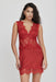 THIRD FORM VISIONS LACE MINI DRESS | CRIMSON