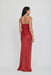 THIRD FORM ILLUSION PETITE LACE STRAPLESS MAXI DRESS | CRIMSON