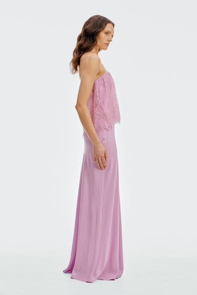 THIRD FORM Visions Lace Strapless Maxi Dress | Lilac