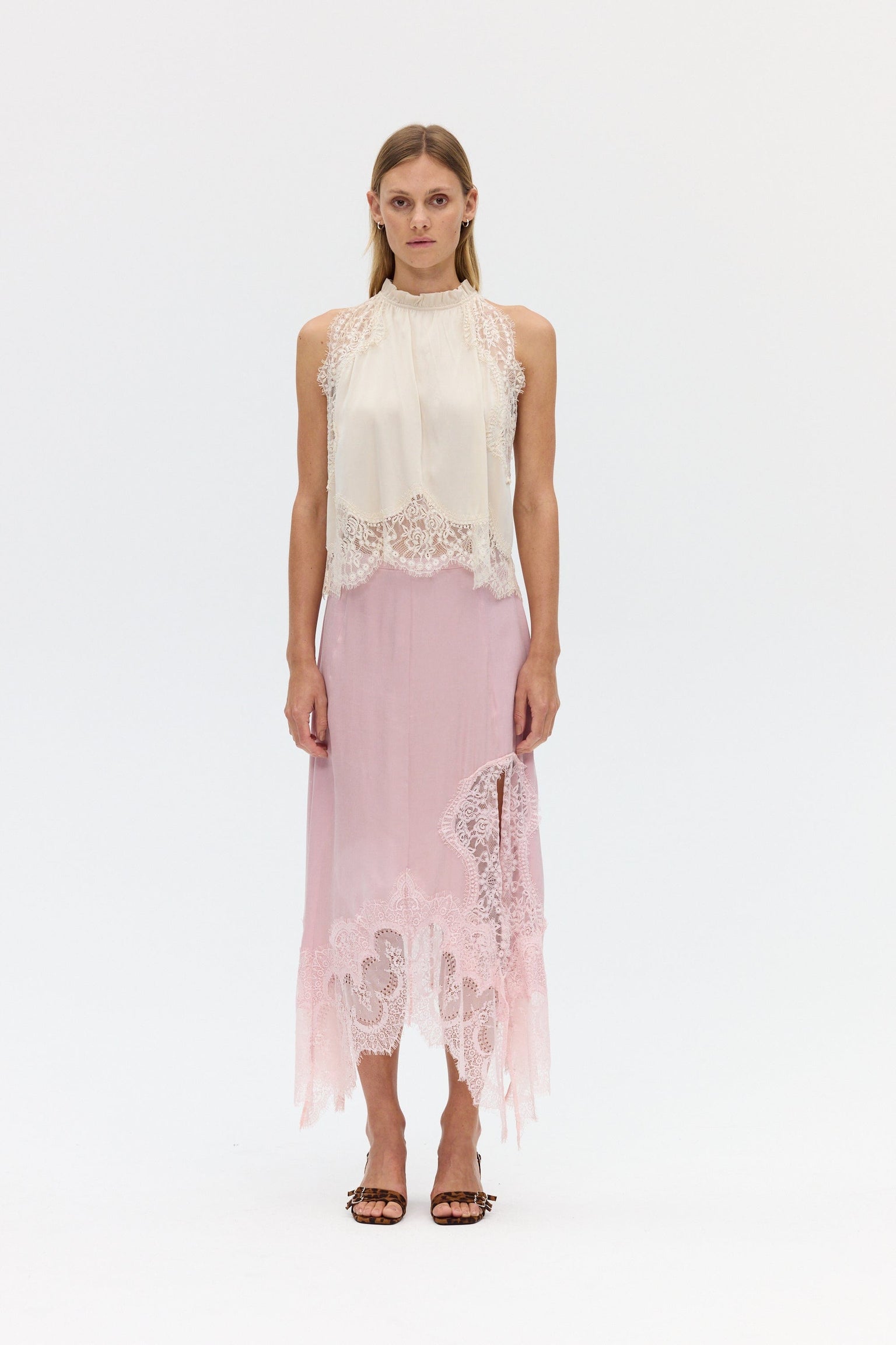 visions lace floor length dress