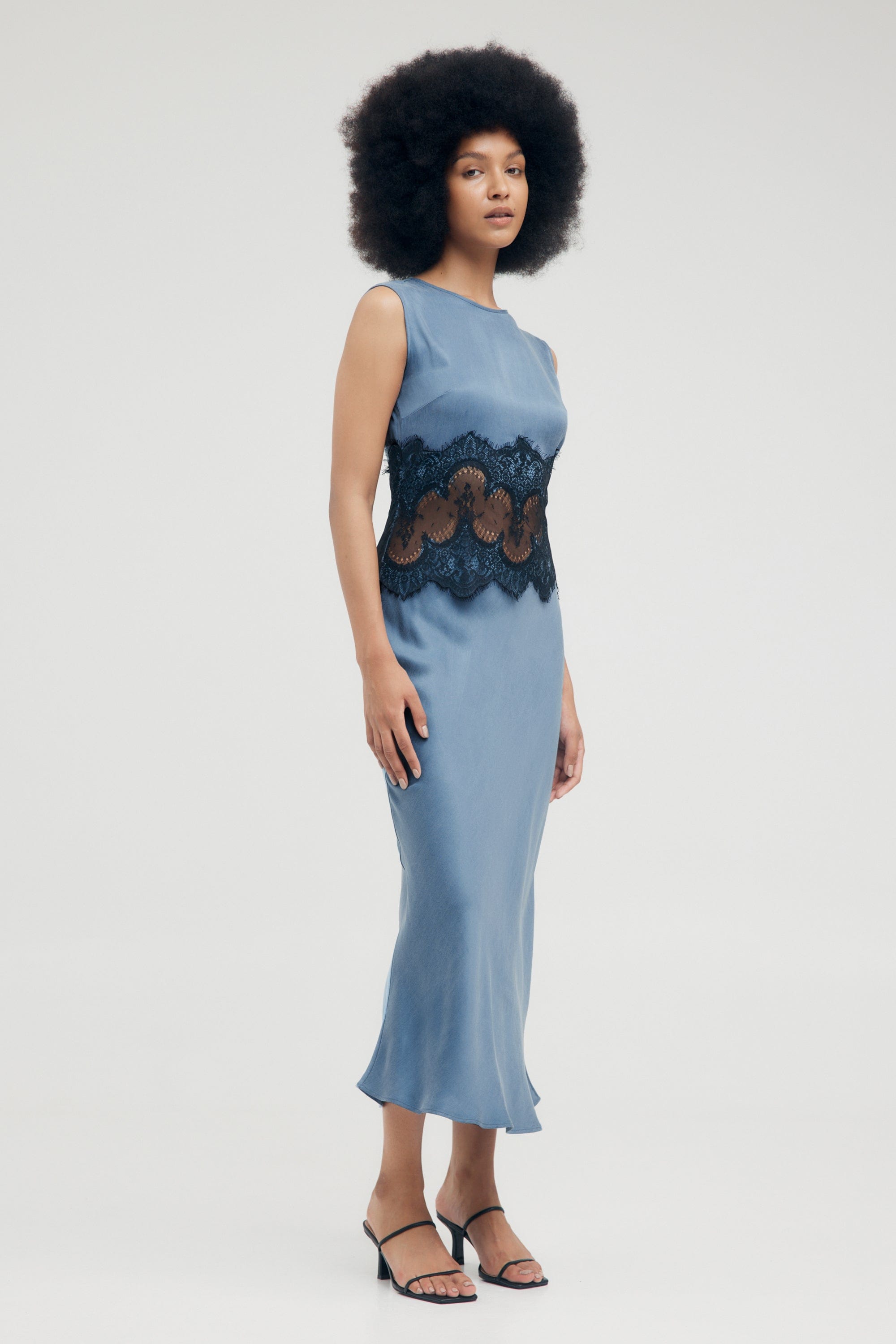 sapphire lace dress Serene Sapphire Gown Teuta Matoshi