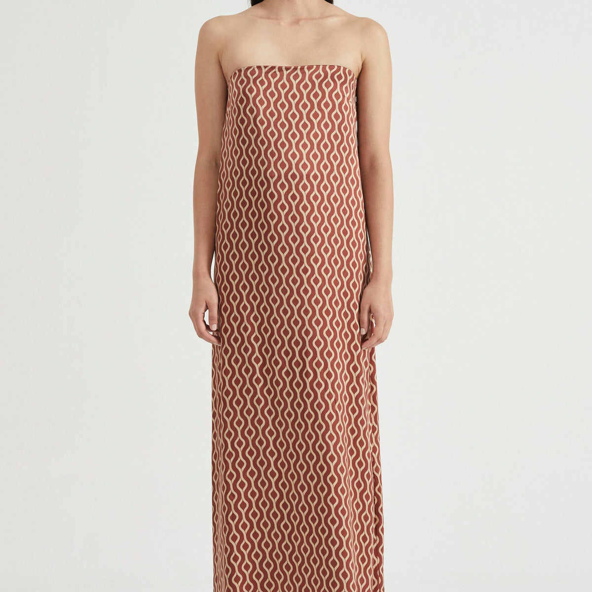 VOYAGE STRAPLESS MAXI | TILE | THIRD FORM | Event Ready Dresses & Fashion | Online Now — THIRD FORM