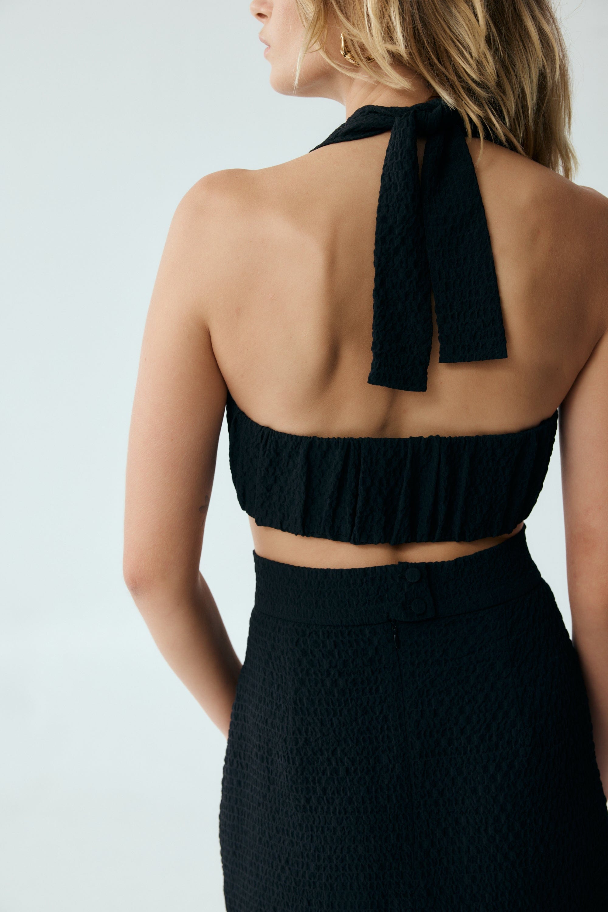 WAFFLE HALTER CROP TOP | BLACK | Third Form | Women's Sale | Online Now THIRD FORM - International WAFFLE HALTER CROP TOP | BLACK | Third Form | Women's Sale | Online Now THIRD FORM - International