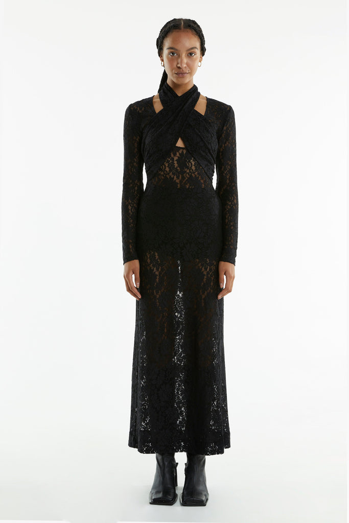 black maxi dress night out WAYWARD WRAP NECK MAXI DRESS | BLACK | Third Form | Night Out & Formal  Dresses — THIRD FORM