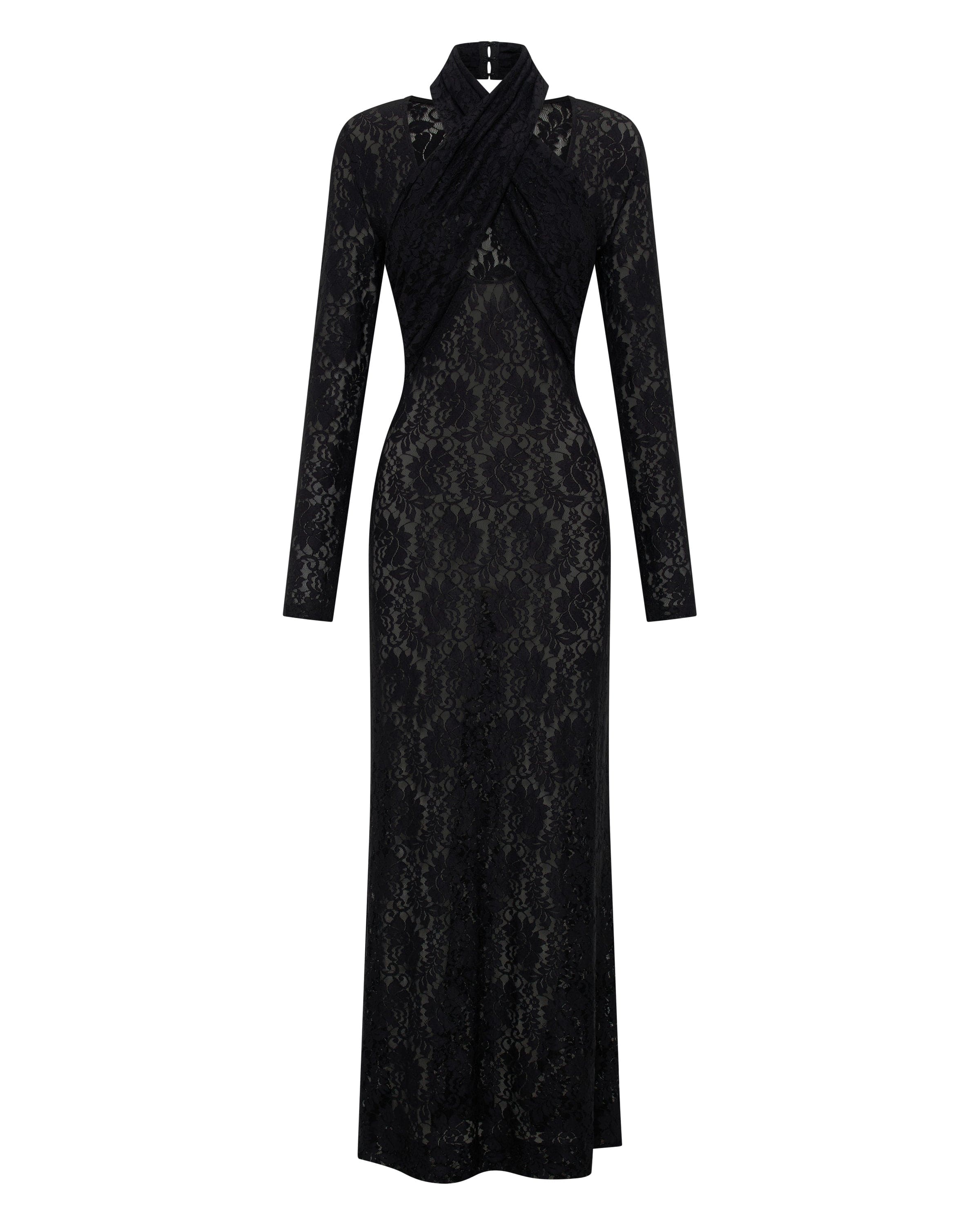 WAYWARD WRAP NECK MAXI DRESS | BLACK | Third Form | Night Out & Formal Dresses THIRD FORM - International WAYWARD WRAP NECK MAXI DRESS | BLACK | Third Form | Night Out & Formal Dresses THIRD FORM - International