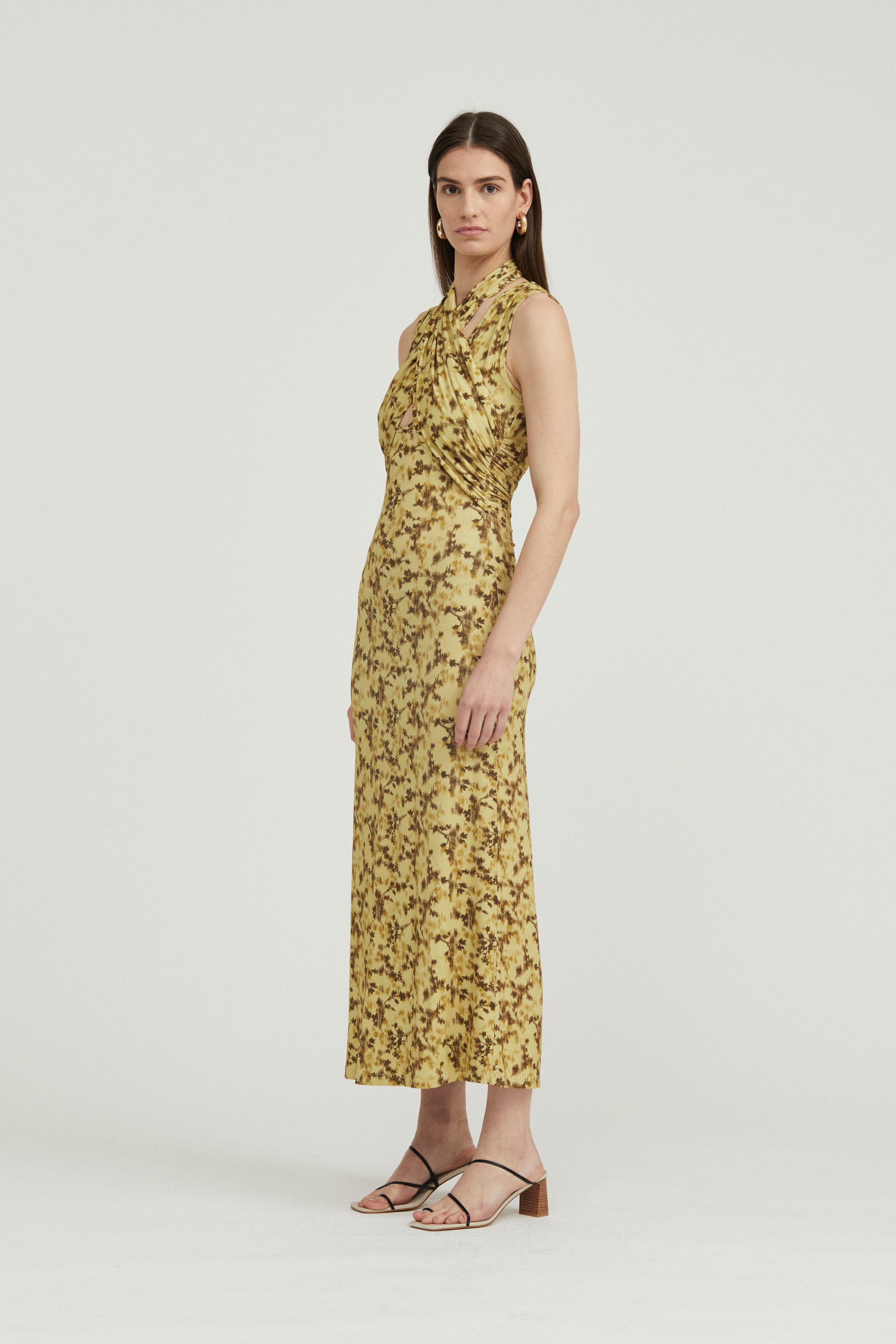WISTERIA WRAP NECK TANK DRESS | WISTERIA | THIRD FORM | Maxi Dresses for Women | Women's Clothing Online — THIRD FORM